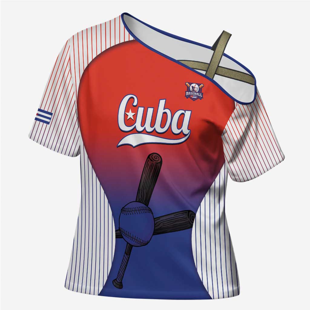Cuba Baseball Custom Cross Shoulder Shirt 2026 Go Champions Red Version - Wonder Print Shop