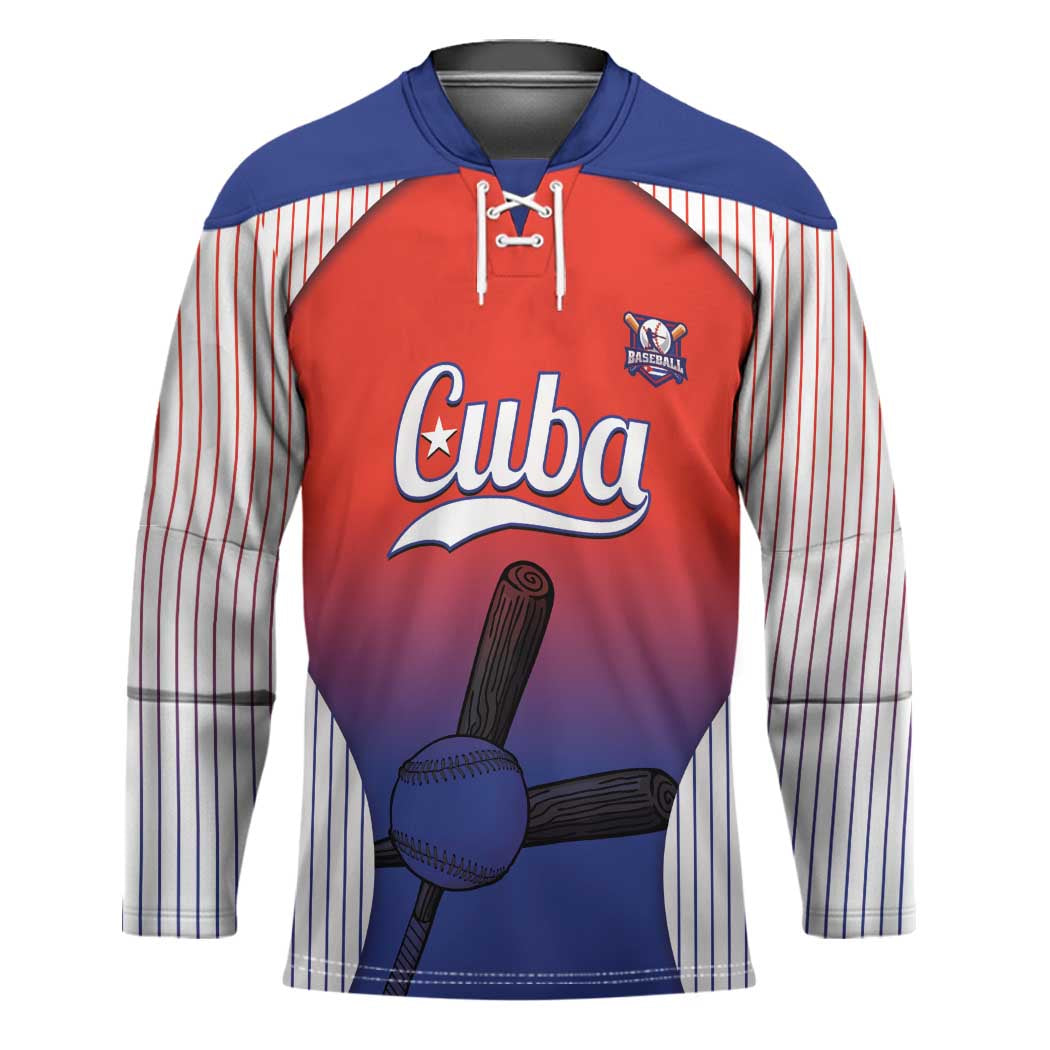 Cuba Baseball Custom Hockey Jersey 2026 Go Champions Red Version - Wonder Print Shop