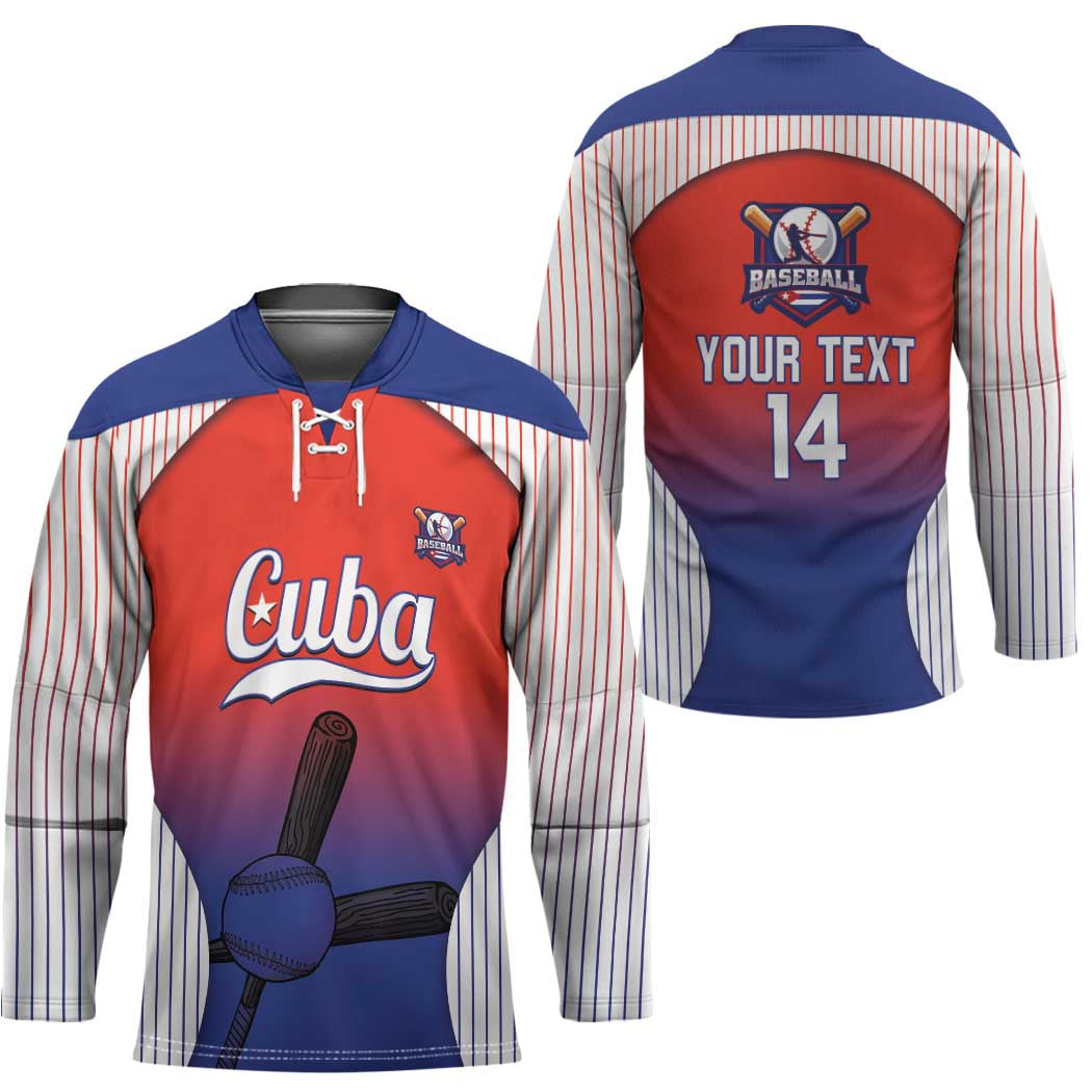 Cuba Baseball Custom Hockey Jersey 2026 Go Champions Red Version - Wonder Print Shop