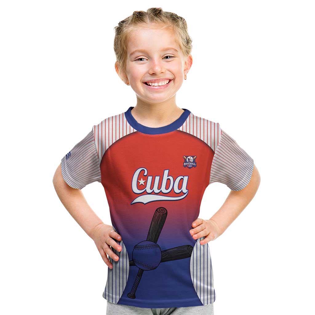 Cuba Baseball Custom Kid T Shirt 2026 Go Champions Red Version - Wonder Print Shop