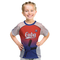 Cuba Baseball Custom Kid T Shirt 2026 Go Champions Red Version - Wonder Print Shop