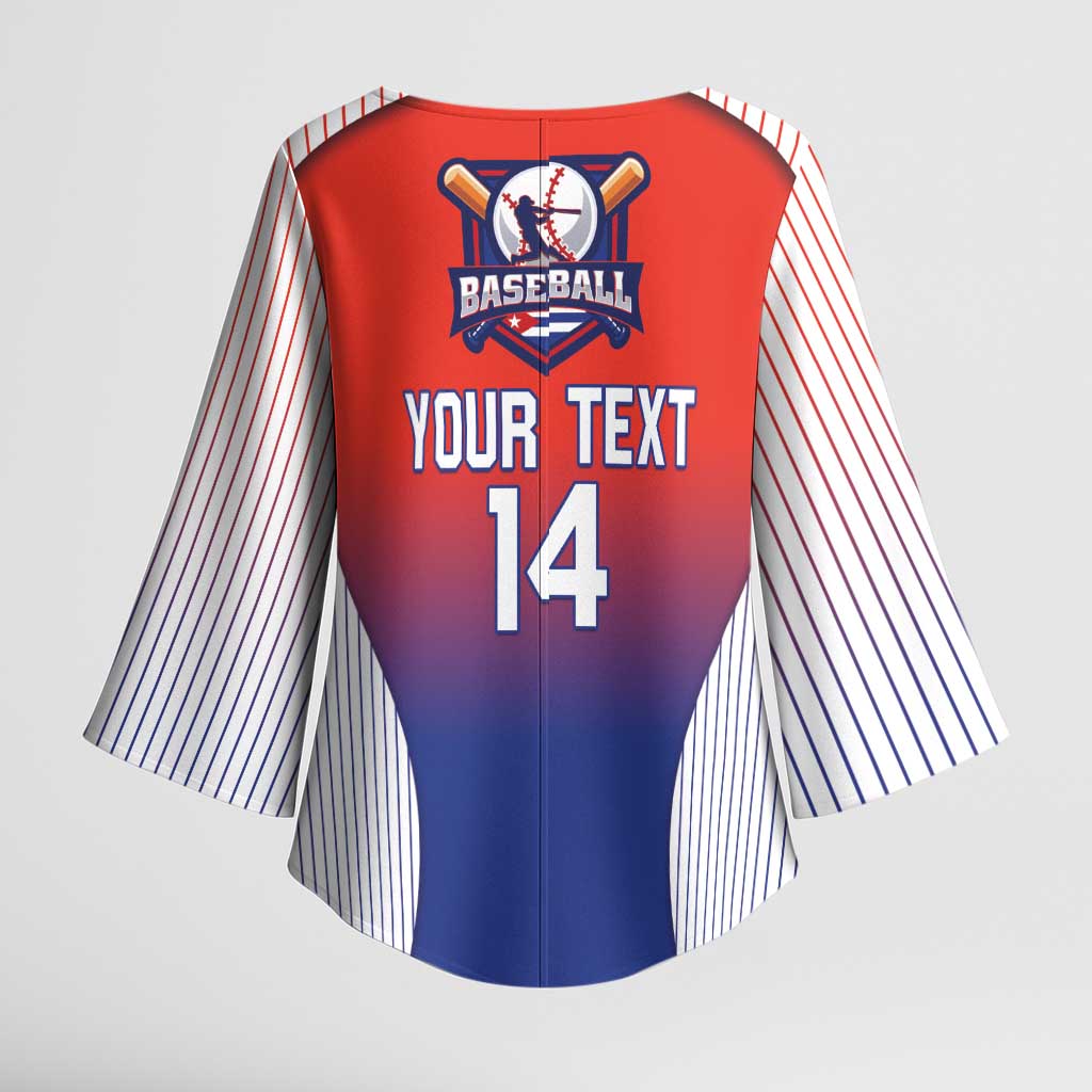 Cuba Baseball Custom Kimono Sleeve Blouse 2026 Go Champions Red Version - Wonder Print Shop