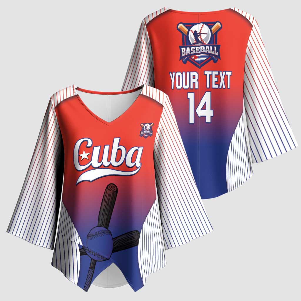 Cuba Baseball Custom Kimono Sleeve Blouse 2026 Go Champions Red Version - Wonder Print Shop