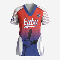 Cuba Baseball Custom Scrub Top 2026 Go Champions Red Version - Wonder Print Shop