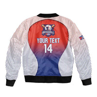 Cuba Baseball Custom Sleeve Zip Bomber Jacket 2026 Go Champions Red Version - Wonder Print Shop
