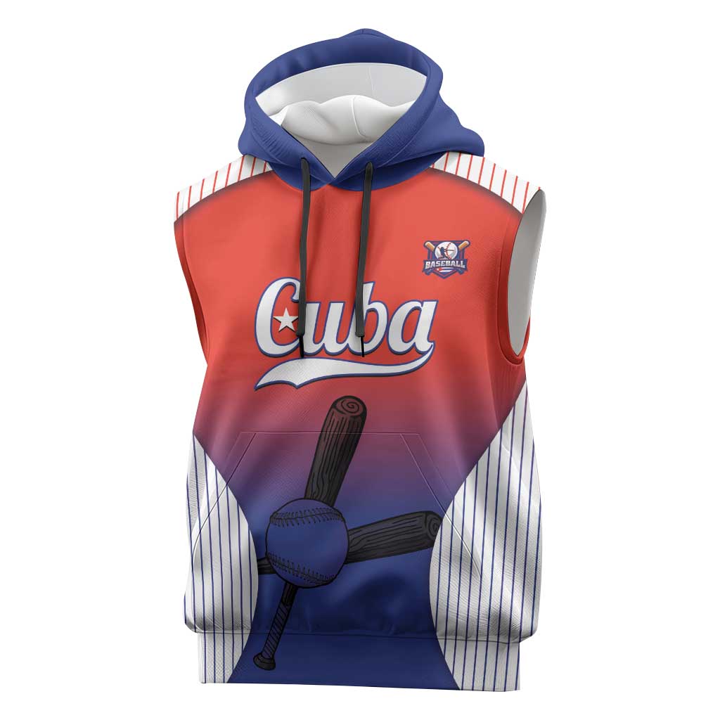 Cuba Baseball Custom Sleeveless Hoodie 2026 Go Champions Red Version - Wonder Print Shop