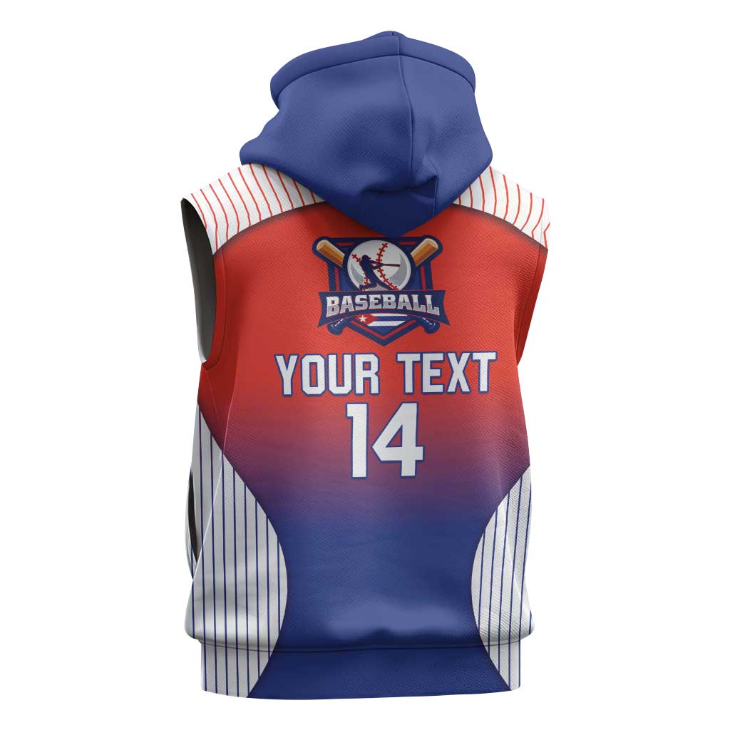 Cuba Baseball Custom Sleeveless Hoodie 2026 Go Champions Red Version - Wonder Print Shop