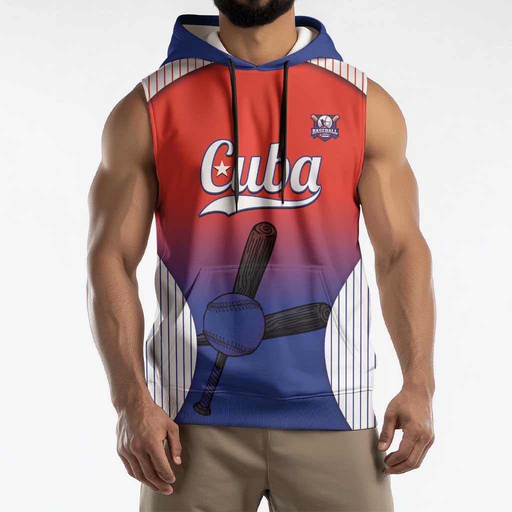 Cuba Baseball Custom Sleeveless Hoodie 2026 Go Champions Red Version - Wonder Print Shop