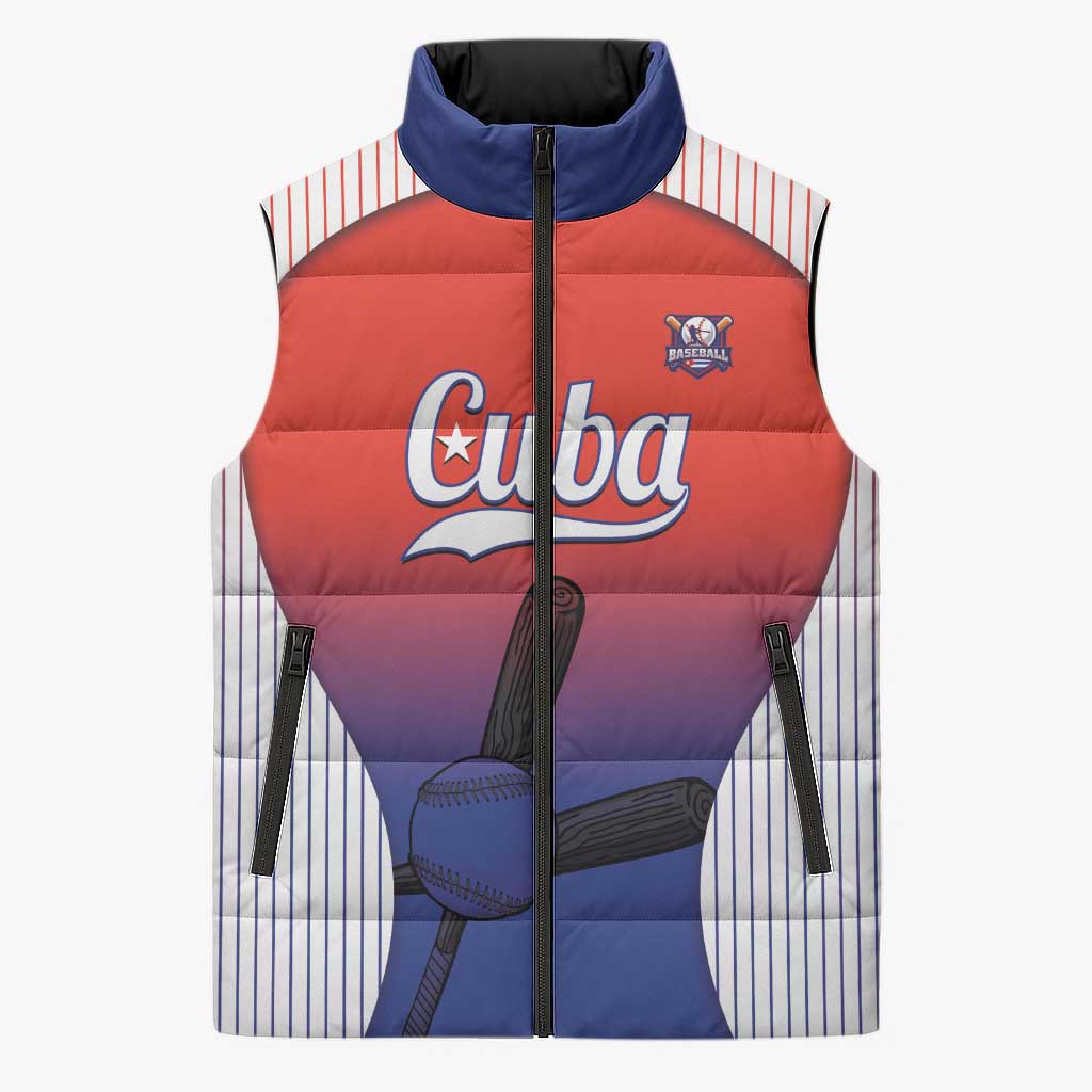Cuba Baseball Custom Sleeveless Puffer Jacket 2026 Go Champions Red Version - Wonder Print Shop