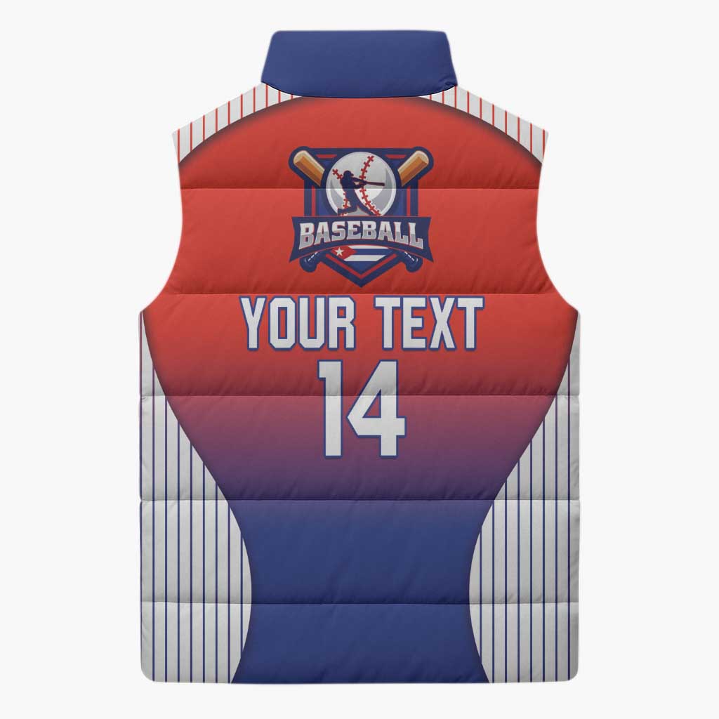 Cuba Baseball Custom Sleeveless Puffer Jacket 2026 Go Champions Red Version - Wonder Print Shop
