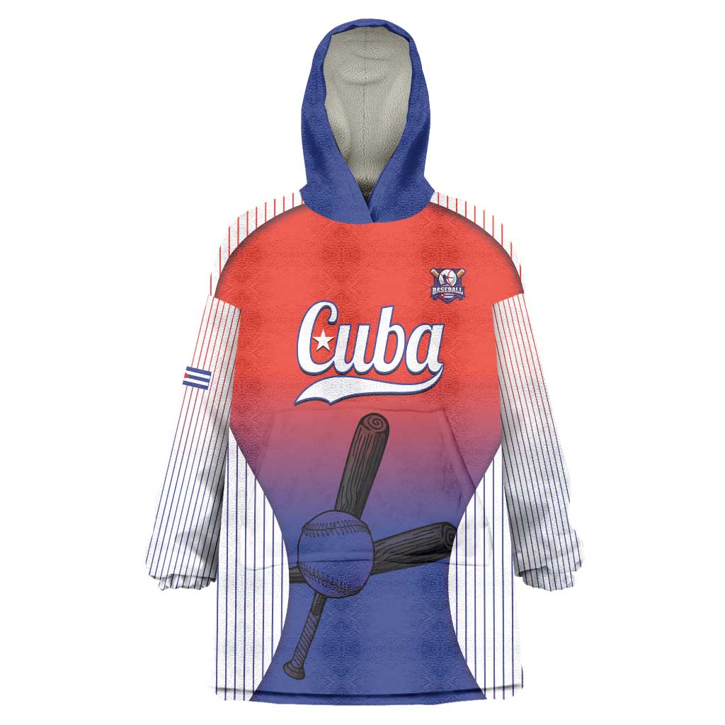 Cuba Baseball Custom Wearable Blanket Hoodie 2026 Go Champions Red Version - Wonder Print Shop
