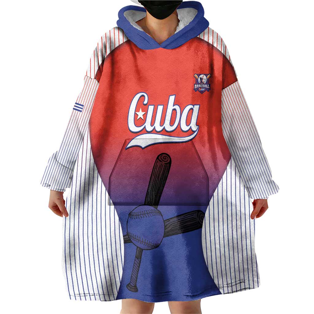 Cuba Baseball Custom Wearable Blanket Hoodie 2026 Go Champions Red Version - Wonder Print Shop