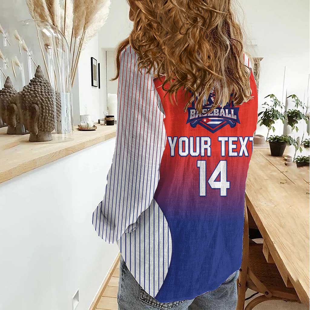 Cuba Baseball Custom Women Casual Shirt 2026 Go Champions Red Version - Wonder Print Shop