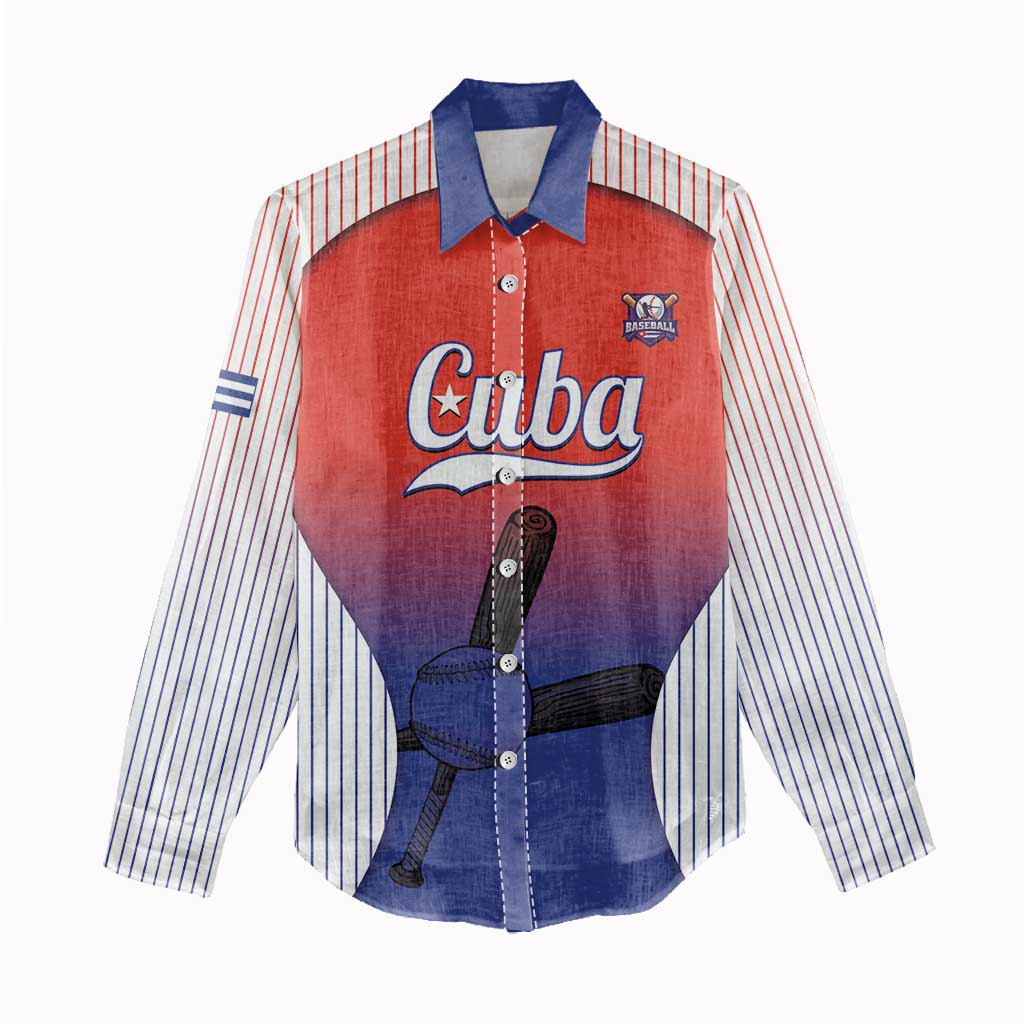 Cuba Baseball Custom Women Casual Shirt 2026 Go Champions Red Version - Wonder Print Shop
