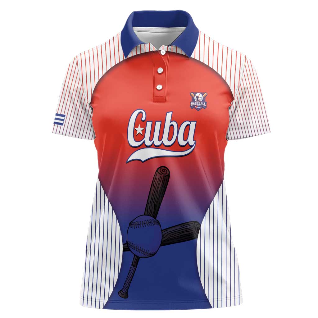 Cuba Baseball Custom Women Polo Shirt 2026 Go Champions Red Version - Wonder Print Shop