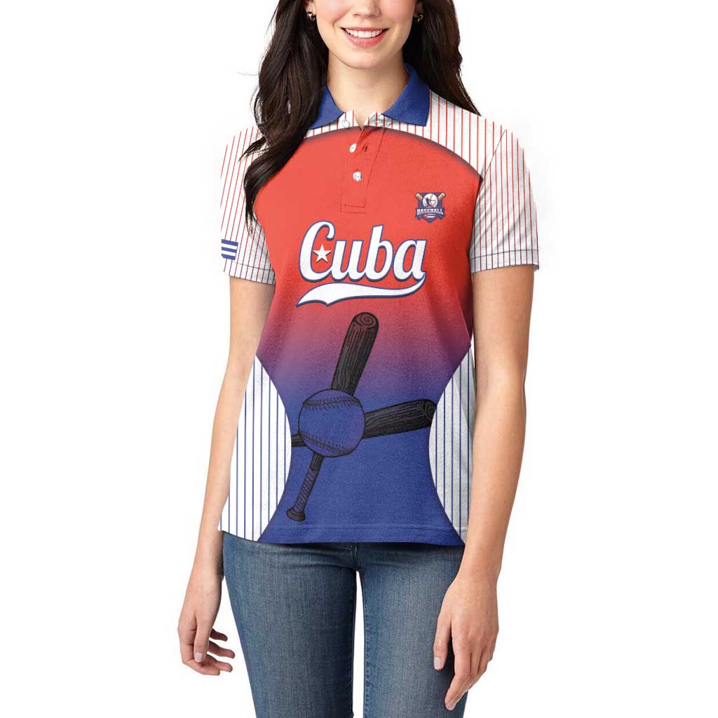 Cuba Baseball Custom Women Polo Shirt 2026 Go Champions Red Version - Wonder Print Shop