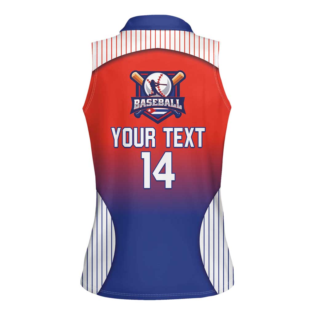 Cuba Baseball Custom Women Sleeveless Polo Shirt 2026 Go Champions Red Version - Wonder Print Shop