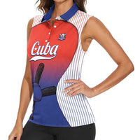 Cuba Baseball Custom Women Sleeveless Polo Shirt 2026 Go Champions Red Version - Wonder Print Shop