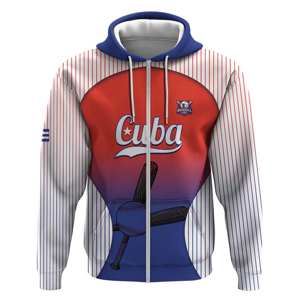 Cuba Baseball Custom Zip Hoodie 2026 Go Champions Red Version - Wonder Print Shop
