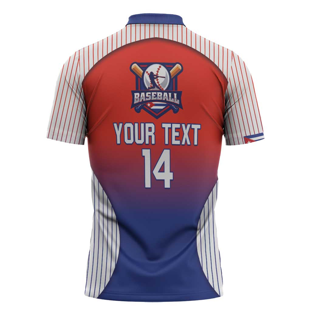 Cuba Baseball Custom Zipper Polo Shirt 2026 Go Champions Red Version - Wonder Print Shop