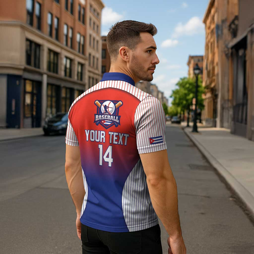 Cuba Baseball Custom Zipper Polo Shirt 2026 Go Champions Red Version - Wonder Print Shop