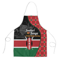 Kenya Jamhuri Day Apron One People One Nation Massai Shuka Pattern - Wonder Print Shop