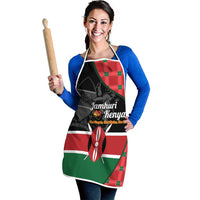 Kenya Jamhuri Day Apron One People One Nation Massai Shuka Pattern - Wonder Print Shop