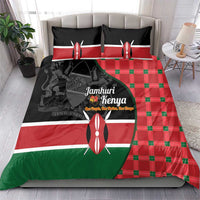 Kenya Jamhuri Day Bedding Set One People One Nation Massai Shuka Pattern - Wonder Print Shop