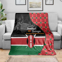 Kenya Jamhuri Day Blanket One People One Nation Massai Shuka Pattern - Wonder Print Shop