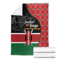 Kenya Jamhuri Day Blanket One People One Nation Massai Shuka Pattern - Wonder Print Shop
