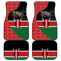 Kenya Jamhuri Day Car Mats One People One Nation Massai Shuka Pattern - Wonder Print Shop