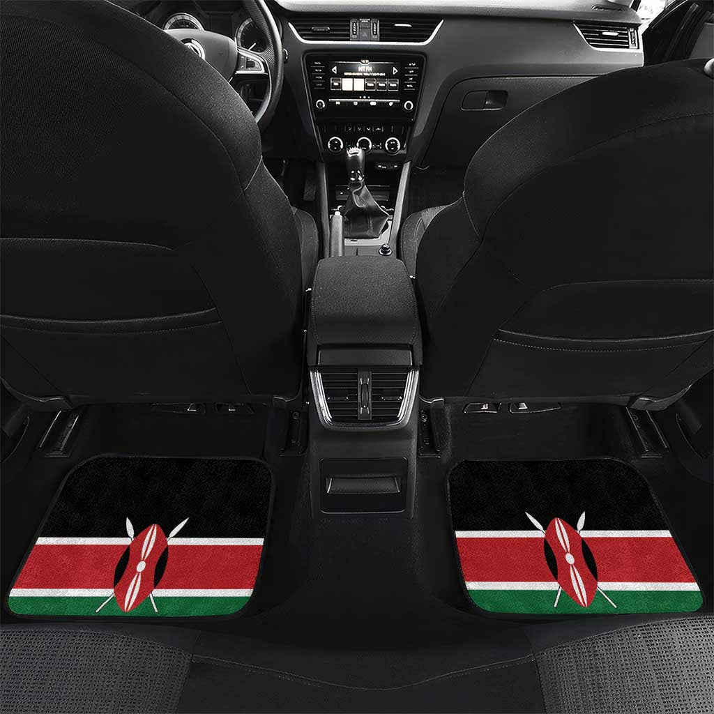 Kenya Jamhuri Day Car Mats One People One Nation Massai Shuka Pattern - Wonder Print Shop
