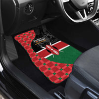 Kenya Jamhuri Day Car Mats One People One Nation Massai Shuka Pattern - Wonder Print Shop