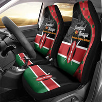 Kenya Jamhuri Day Car Seat Cover One People One Nation Massai Shuka Pattern - Wonder Print Shop