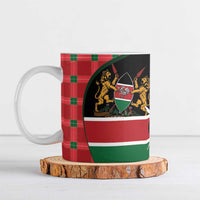 Kenya Jamhuri Day Ceramic Mug One People One Nation Massai Shuka Pattern - Wonder Print Shop