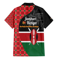 Kenya Jamhuri Day Family Matching Mermaid Dress and Hawaiian Shirt One People One Nation Massai Shuka Pattern - Wonder Print Shop