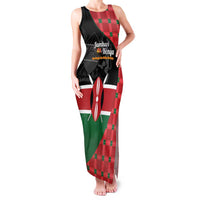 Kenya Jamhuri Day Family Matching Tank Maxi Dress and Hawaiian Shirt One People One Nation Massai Shuka Pattern - Wonder Print Shop