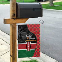 Kenya Jamhuri Day Garden Flag One People One Nation Massai Shuka Pattern - Wonder Print Shop