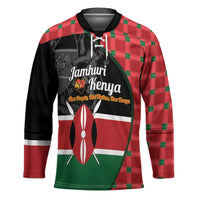 Kenya Jamhuri Day Hockey Jersey One People One Nation Massai Shuka Pattern - Wonder Print Shop