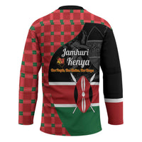 Kenya Jamhuri Day Hockey Jersey One People One Nation Massai Shuka Pattern - Wonder Print Shop