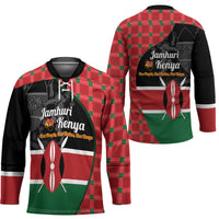 Kenya Jamhuri Day Hockey Jersey One People One Nation Massai Shuka Pattern - Wonder Print Shop