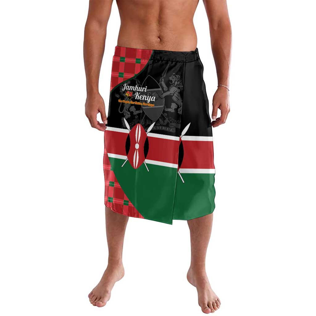 Kenya Jamhuri Day Lavalava One People One Nation Massai Shuka Pattern - Wonder Print Shop
