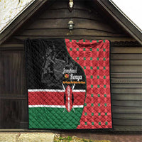 Kenya Jamhuri Day Quilt One People One Nation Massai Shuka Pattern - Wonder Print Shop