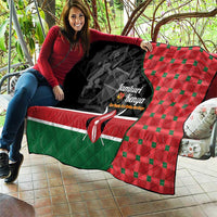 Kenya Jamhuri Day Quilt One People One Nation Massai Shuka Pattern - Wonder Print Shop