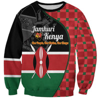 Kenya Jamhuri Day Sweatshirt One People One Nation Massai Shuka Pattern - Wonder Print Shop