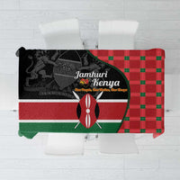 Kenya Jamhuri Day Tablecloth One People One Nation Massai Shuka Pattern - Wonder Print Shop