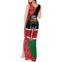 Kenya Jamhuri Day Tank Maxi Dress One People One Nation Massai Shuka Pattern - Wonder Print Shop