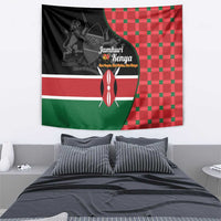 Kenya Jamhuri Day Tapestry One People One Nation Massai Shuka Pattern - Wonder Print Shop