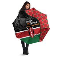 Kenya Jamhuri Day Umbrella One People One Nation Massai Shuka Pattern - Wonder Print Shop