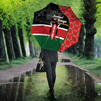 Kenya Jamhuri Day Umbrella One People One Nation Massai Shuka Pattern - Wonder Print Shop